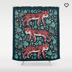 [andrea lauren] safari tiger shower curtain